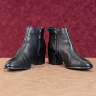 Blondo Women Siena Black Leather Fashion Waterproof Ankle Boots sz 8.5