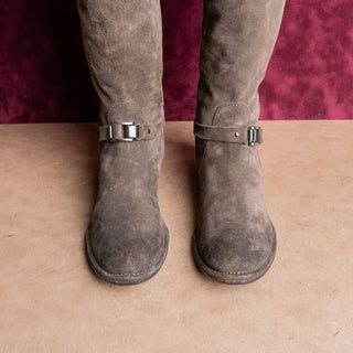 Alberto Fermani Women Brown Leather Riding Vintage Y2K Knee Boots 10.5US EUR40.5