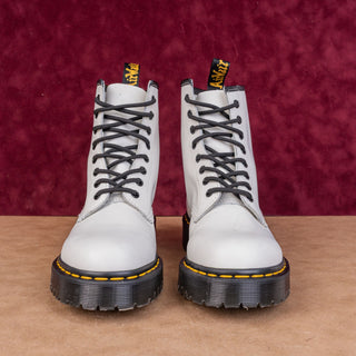 Dr Martens Unisex 1460 Bex White Leather Festival Combat Boots size M9 W10