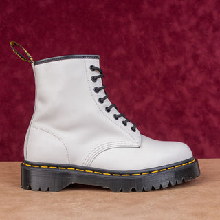 Dr Martens Unisex 1460 Bex White Leather Festival Combat Boots size M9 W10