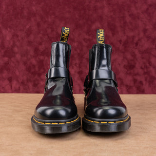 Dr Martens Unisex Wincox Harness Moto Black Leather Slip-on Ankle Boots M10 W11