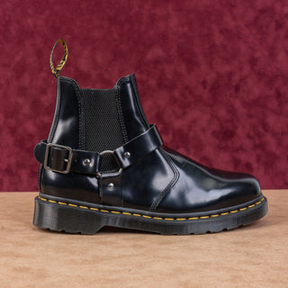 Dr Martens Unisex Wincox Harness Moto Black Leather Slip-on Ankle Boots M10 W11