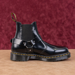 Dr Martens Unisex Wincox Harness Moto Black Leather Slip-on Ankle Boots M10 W11