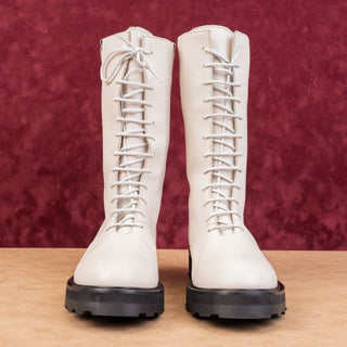 Lita by Ciara Women Italian Leather Fashion Lace Up Combat Boots sz 6US EUR37