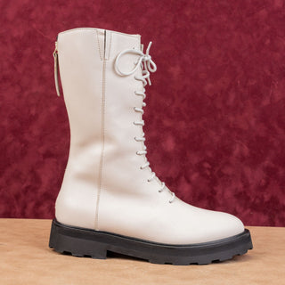 Lita by Ciara Women Italian Leather Fashion Lace Up Combat Boots sz 6US EUR37