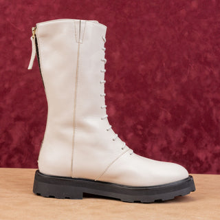 Lita by Ciara Women Italian Leather Fashion Lace Up Combat Boots sz 6US EUR37