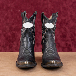 Idyllwind Women Wheels Western Cowboy Black Leather Ankle Boots sz 6.5