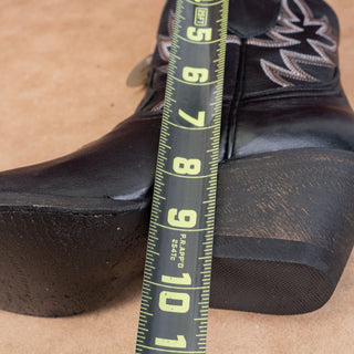 Idyllwind Women Wheels Western Cowboy Black Leather Ankle Boots sz 6.5