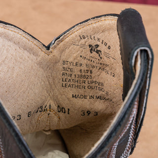 Idyllwind Women Wheels Western Cowboy Black Leather Ankle Boots sz 6.5