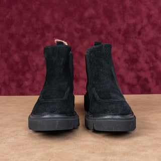 Sofft Women Samira Black Distressed Suede Chelsea Lug Ankle Boots size 8