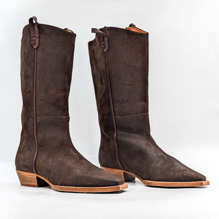 Free People X We The Free Wmn Brown Leather Cowboy Western Boots 9.5US EUR 39.5