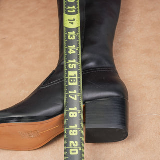 Dolce Vita Women Virona Waterproof Black Leather Zip Western Tall Boots sz 7