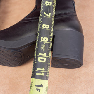La Canadienne Women Parks Western Pointy Toe Black Leather Ankle Boots 6US EUR36