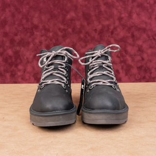 Sorel Women Hi Line Hiker Black Leather Lace-up Hiking Boots sz 10US EUR41