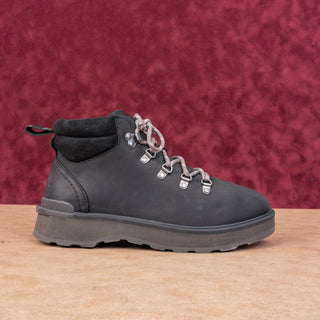 Sorel Women Hi Line Hiker Black Leather Lace-up Hiking Boots sz 10US EUR41