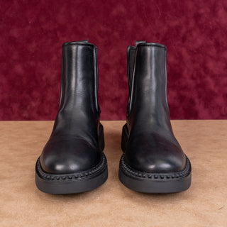 Ash Women Madison Black Leather Festival Party Chunky Chelsea boots sz 8US EUR38