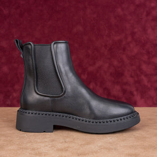 Ash Women Madison Black Leather Festival Party Chunky Chelsea boots sz 8US EUR38