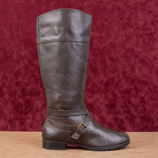 Ralph Lauren Women Sahara Brown Leather Riding Lug Knee Boots sz 9