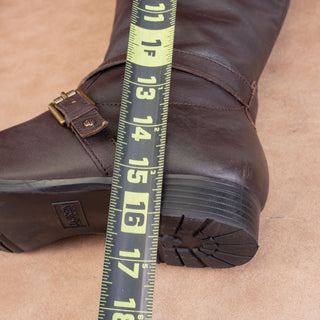 Ralph Lauren Women Sahara Brown Leather Riding Lug Knee Boots sz 9