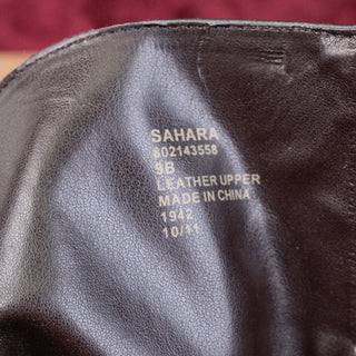 Ralph Lauren Women Sahara Brown Leather Riding Lug Knee Boots sz 9