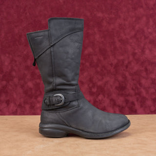 Merrell Women Captiva Black Leather Zip Strap Mid Calf Boots sz 7US EUR 37.5