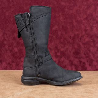 Merrell Women Captiva Black Leather Zip Strap Mid Calf Boots sz 7US EUR 37.5