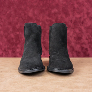 La Canadienne Women Seraphina Black Waterproof Suede Chelsea Ankle Boots sz 7.5