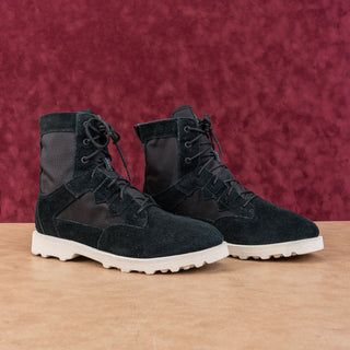 Sorel Women Caribou OTM Waterproof Black Suede Lace-Up Winter Boots sz 10.5