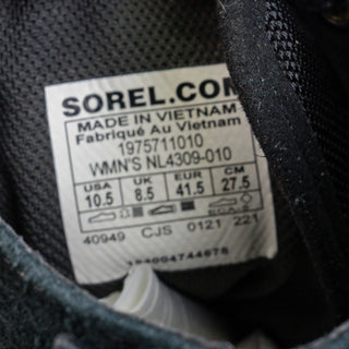 Sorel Women Caribou OTM Waterproof Black Suede Lace-Up Winter Boots sz 10.5