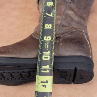 Palladium By PLDM Women Tug Grey Leather Moto Biker Strap Boots sz 7.5US EUR39