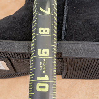 UGG Women Josefene Distress Black Suede Slip-on Fashion Mid Calf Boots 9.5