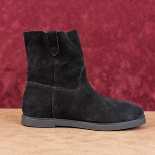 UGG Women Josefene Distress Black Suede Slip-on Fashion Mid Calf Boots 9.5