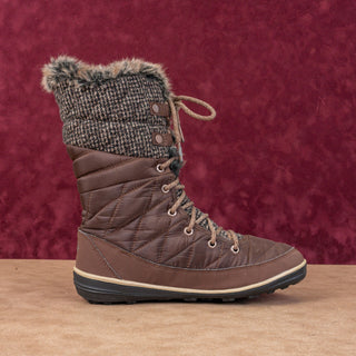 Columbia Women Heavenly Omni heat Fabric Brown Waterproof Winter Boots sz 8