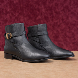 Tory Burch Women Brooke Black Leather T Logo Slip-on Dress Ankle Boots sz 10.5