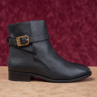 Tory Burch Women Brooke Black Leather T Logo Slip-on Dress Ankle Boots sz 10.5