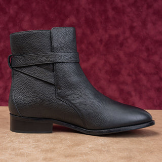 Tory Burch Women Brooke Black Leather T Logo Slip-on Dress Ankle Boots sz 10.5