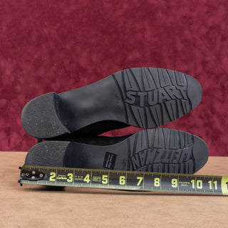 Stuart Weitzman Women Black Suede Soft Faux Fur Lined Back Zip Ankle Boots sz 9.5