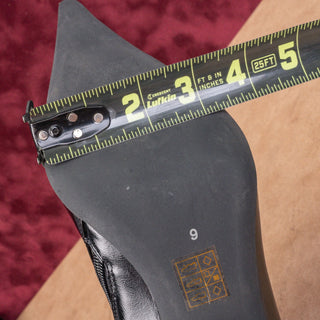 Jeffrey Campbell Women Darling Fashion Party Pointy Toe Black Leather Boots sz 9