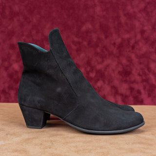 Arche Paris Women Black Garnet Nubuck Zip Heel Fashion Ankle Boots 9-9.5US EUR40