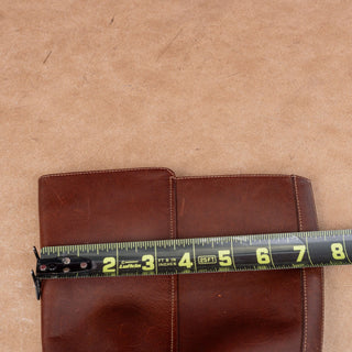 Clark Artisan Women Vintage Retro 90s Brown Leather Heel Zip Knee Boots sz 9