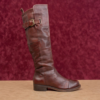 Sigerson Morrison Women Vintage Y2K Cognac Leather Classic Riding Knee Boots 7.5
