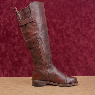 Sigerson Morrison Women Vintage Y2K Cognac Leather Classic Riding Knee Boots 7.5
