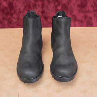 Sorel Women Ainsley Black Leather Comfortable Ankle Chelsea Boots Size 8.5