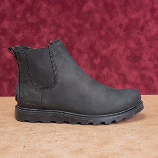 Sorel Women Ainsley Black Leather Comfortable Ankle Chelsea Boots Size 8.5