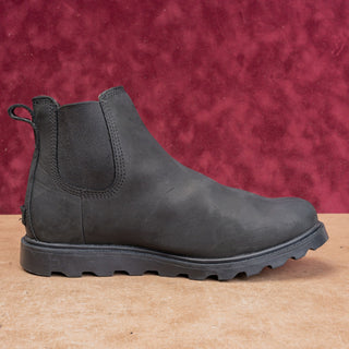 Sorel Women Ainsley Black Leather Comfortable Ankle Chelsea Boots Size 8.5