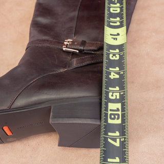 Rockport Women Harper Dark Brown Leather Wide Calf Lightweight Knee boots sz 7