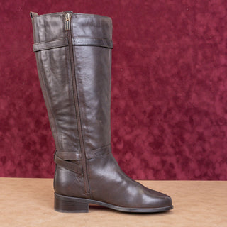 Rockport Women Harper Dark Brown Leather Wide Calf Lightweight Knee boots sz 7