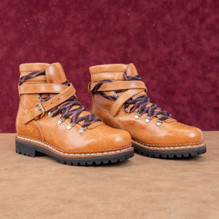 Tabitha Simmons Women Neela Hiker Boots Brown Leather sz 7-7.5US EUR38