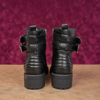 Blondo Women Mable Waterproof Black Leather Festival Moto Boots size 9.5