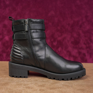 Blondo Women Mable Waterproof Black Leather Festival Moto Boots size 9.5